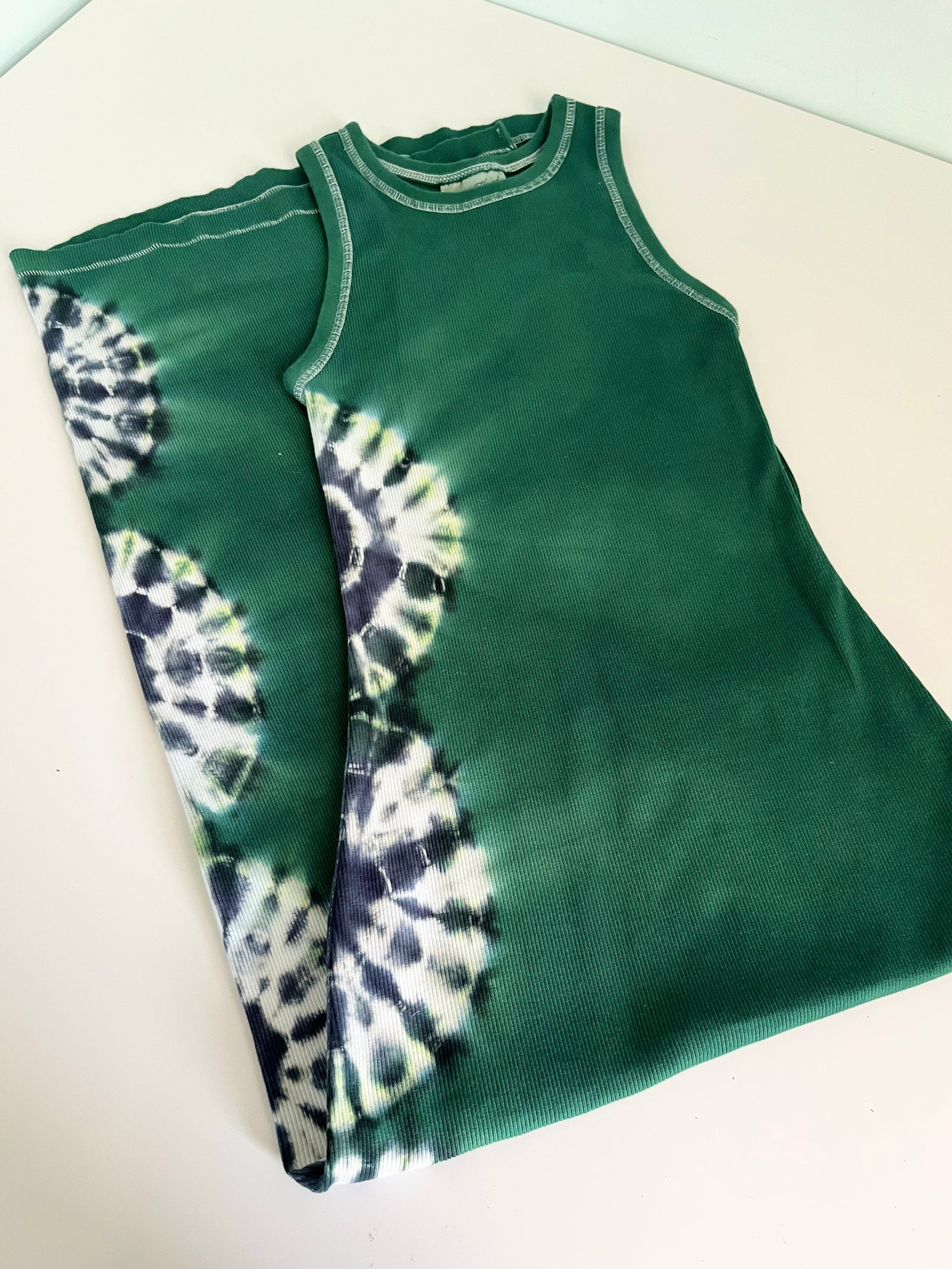 aqua stud tank midi dress Ribbed Long Tank Dress – Studio Akina