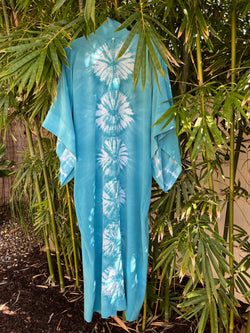 Sand-dollar Stripe Silk Kimono